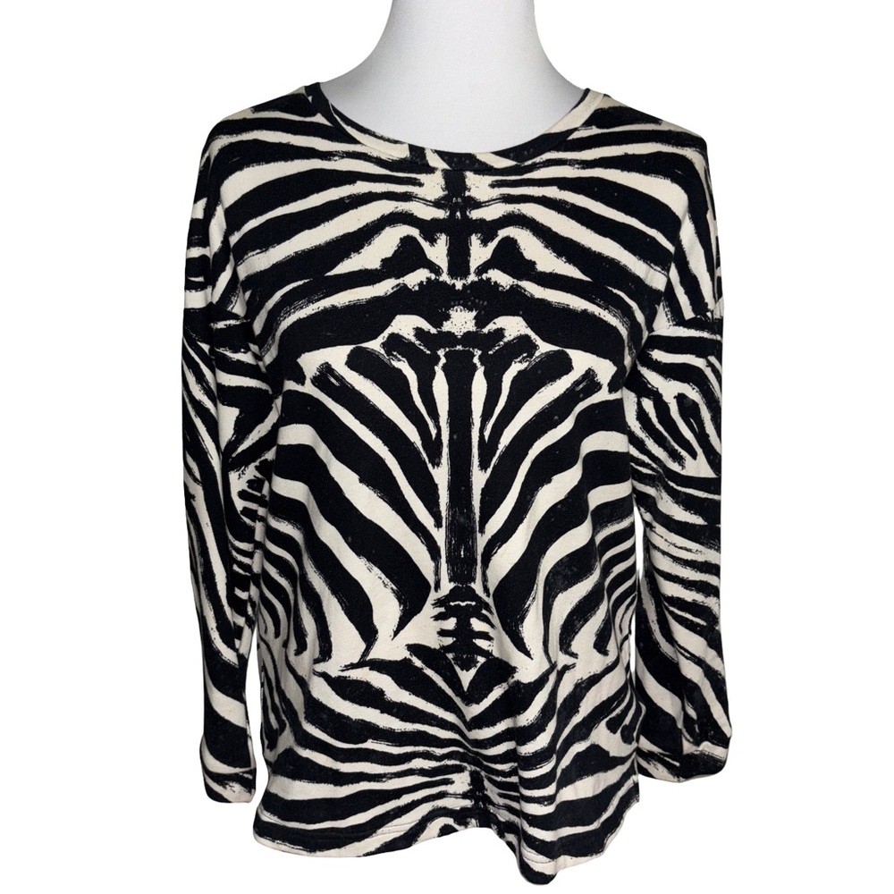 H&M Black White Zebra Sweater